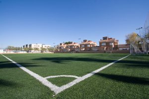 Campo de fútbol Caxton College, césped artificial